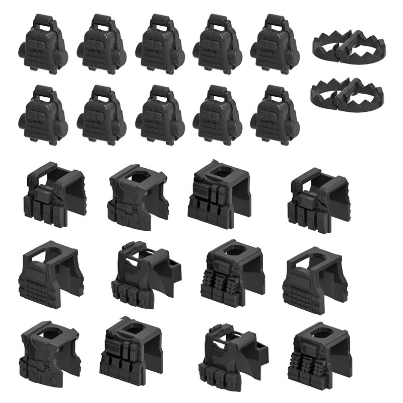 Lego Minifigure Holder - MOC Military Armor Tactical Vest Sest