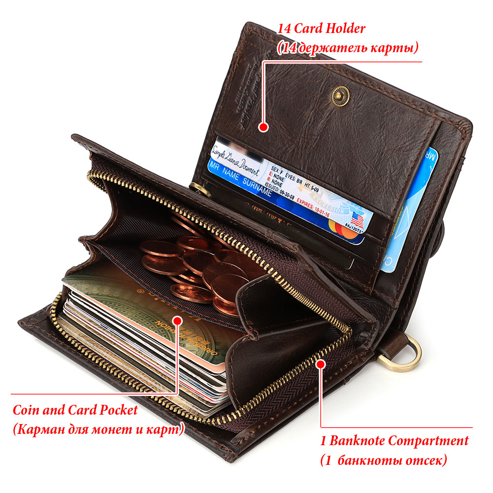 Real Leather Wallet for Men RF - đánh giá và giá Card Top Loader