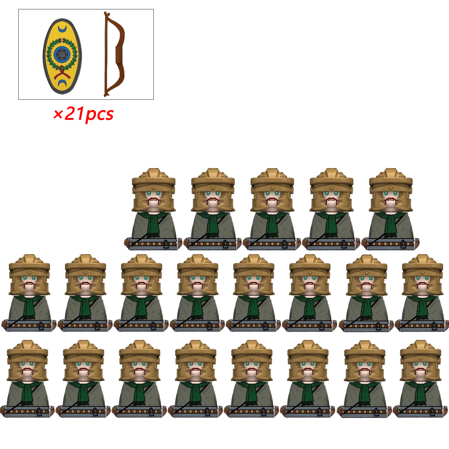 21pcs MOC Creative Medieval Ki - đánh giá và giá Lego Minifigure Holder